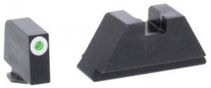 Ameriglo Tall Suppressor Height Set for Glock Flat Black Rear Green Tritium Handgun Sight - GL411 Ameriglo Tall Suppressor Height Set for Glock Flat Black Rear Green Tritium Handgun Sight - GL411
