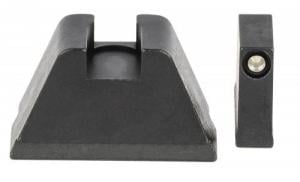 AmeriGlo Tall Suppressor Height Sight 3XL Tritium Green w/Black Outline Front Flat Black Rear Black Frame For Glock Ex - GL811 AmeriGlo Tall Suppressor Height Sight 3XL Tritium Green w/Black Outline Front Flat Black Rear Black Frame For Glock Ex - GL811