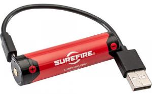 SureFire Micro USB Lithium Battery 3.6 Volt Lithium 3.5 mAh 3,500 mAh - SF18650B