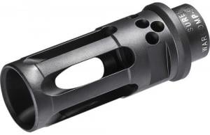 SureFire Closed-Tine Flash Hider 1/2"-28 tpi 2.30" Black DLC Stainless Steel for 5.56x45mm NATO