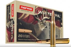 Norma WhiteTail Rifle Ammunition .270 Win 130gr PSP 3084 fps 20/ct - 20169562