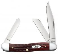 Case Stockman Medium 2.57"/1.88"/1.71" Folding Clip/Sheepsfoot/Spey Plain Mirror Polished Tru-Sharp SS Blade/Corn Cob Jigg