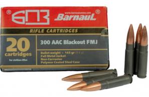Barnaul  Rifle Ammo .300 Black 145 gr Full Metal Jacket 20rd box