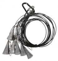 Higdon Outdoors 30322 Battleship Rig Black Nylon 36" Long Features 4 oz Steel Weights 6 Pack - 1120 Higdon Outdoors 30322 Battleship Rig Black Nylon 36" Long Features 4 oz Steel Weights 6 Pack - 1120