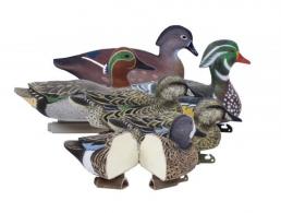 Higdon Outdoors Standard Puddle Pack Early Season Teal/Wood Duck Species Multi Color Foam Filled 6 Pack