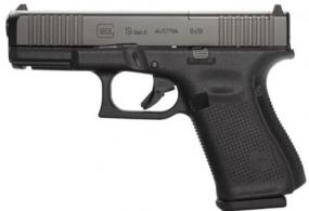 Glock G19 Gen5 MOS 9mm 4.02" 15+1 Black nDLC Steel with Front Serrations - UA195S203MOS