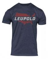 LEU AMERICAN ORIGINAL TEE LG NAVY HEATHER - 180437