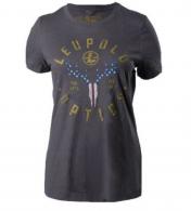 LEU AMERICAN WHITETAIL TEE LG WOMENS GREY - 179151