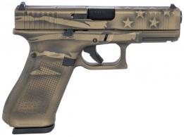 Glock G45 Gen5 Compact Crossover MOS Black/Coyote Battle Worn Flag 9mm Pistol - PA455S204MOSBBBWFLAG