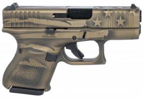Glock G26 Gen5 Subcompact Black/Coyote Battle Worn Flag 9mm Pistol - UA265S204BBBWFLAG Glock G26 Gen5 Subcompact Black/Coyote Battle Worn Flag 9mm Pistol - UA265S204BBBWFLAG