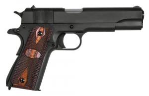 Auto-Ordnance  1911-A1 GI Spec *MA Compliant 45ACP 5" 9+1 Matte Black Steel Checkered Wood with Integrated US Logo - 1911BKOWMA