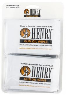 Henry Gun Oil Wipes Cleans, Lubricates, Prevents Rust & Corrosion Wipes 12 Per Pack