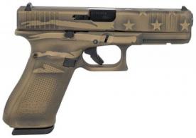Glock G22 Gen5 Black/Coyote Battle Worn Flag 40 S&W Pistol