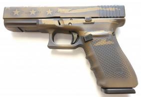 Glock G21 Gen4 45 ACP 4.61" 13+1 Overall Black/Coyote Battle Worn Flag Cerakote - UG2150204BBBWFLAG