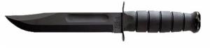 Ka-Bar Fighting/Utility 7" Fixed Clip Point Plain Black 1095 Cro-Van Blade Black Kraton G Handle