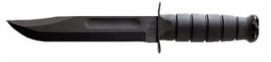 Ka-Bar Fighting/Utility 7" Fixed Clip Point Plain Black 1095 Cro-Van Blade Black Kraton G Handle - 1211 Ka-Bar Fighting/Utility 7" Fixed Clip Point Plain Black 1095 Cro-Van Blade Black Kraton G Handle - 1211