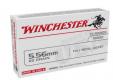 Main product image for Winchester Full Metal Jacket 5.56x45mm NATO Ammo 62 gr 20 Round Box