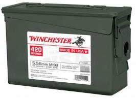 Main product image for Winchester Ammo USA 5.56x45mm NATO 55 gr Full Metal Jacket (FMJ) 420 Bx/ 2 Cs