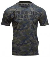 Springfield Armory Vintage Camo Mens T-Shirt Camo Large Short Sleeve - GEP7128LG