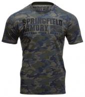 Springfield Armory Vintage Camo Mens T-Shirt Camo Large Short Sleeve