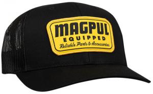 Magpul MAG1179-001 Equipped Trucker Hat Black Adjustable Snapback OSFA Structured - 950 Magpul MAG1179-001 Equipped Trucker Hat Black Adjustable Snapback OSFA Structured - 950