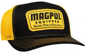 Magpul MAG1179-005 Equipped Trucker Hat Black/Gold Adjustable Snapback OSFA Structured - 950