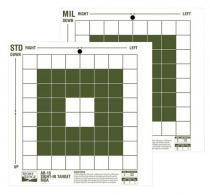 Tacshield Sport Ridge Sight-in Targets MOA and Mil-Dot Premium Durable Paper Target 10" x 10" 10 Per Pkg - 03710