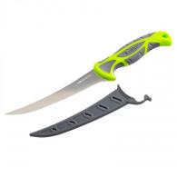 Smiths Products Mr. Crappie Curved Slab Sticker 6" Fixed Fillet Plain 420 Stainless Steel Blade TPE Gray/Green Handle - 139604 Smiths Products Mr. Crappie Curved Slab Sticker 6" Fixed Fillet Plain 420 Stainless Steel Blade TPE Gray/Green Handle - 139604