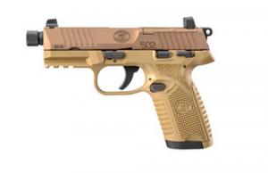 FN 502 Tactical 22 LR 4.60" 10+1 Flat Dark Earth Polymer Frame & Grip Flat Dark Earth Anodized Aluminum Slide - 66101009