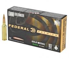 Remington Ammunition Premier Match 6.5 Creedmoor 107 gr Sierra MatchKing Hollow Point Boat-Tail 20 Bx/ 10 Cs - 20001