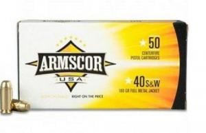 ARMSCOR 40SW 180GR FMJ 50/1000 - 40SW180GRFMJ