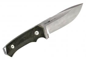 Woox Rock 62 4.25" Fixed Plain Stonewash Sleipner Steel Blade Gray Micarta Handle - BU.KNF001.07 Woox Rock 62 4.25" Fixed Plain Stonewash Sleipner Steel Blade Gray Micarta Handle - BU.KNF001.07