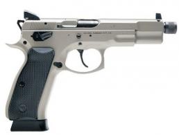 CZ-USA CZ 75 B 9mm 5.21" 18+1 Urban Gray Frame/Slide Black Polymer Grip with Suppressor High 3-Dot Tritium