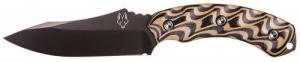 Diamondback Knifeworks SG0507020601 Jackal 4.75" Fixed Drop Point Plain Black PVD 8670 Steel Blade/ 4.50" Black/Tan G10 3D Mille - SG0507020601