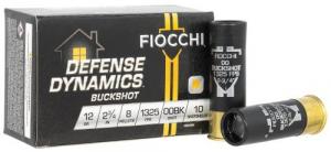 Fiocchi Defense Dynamics 12 GA 2.75" 8 Pellets 00 Buck Round 10 Bx/ 25 Cs - 12BK008