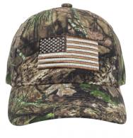 Outdoor Cap 202722-1-3 USA Flag Mossy Oak Break-Up Country Hook & Loop OSFA Unstructured - 684