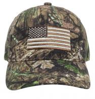 Outdoor Cap 202722-1-3 USA Flag Mossy Oak Break-Up Country Hook & Loop OSFA Unstructured - 202722-1-3
