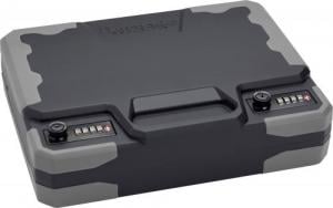 Hornady TrekLite Lock Box XXL Combination/Key Entry Black Polycarbonate Holds 2 Handguns 12.20" x 10.10" x 3.30" - 95260