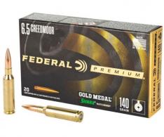 Federal Premium Gold Medal 6.5 Creedmoor 140 gr Tipped MatchKing 20 Bx/ 10 Cs - GM65CRDTMK1