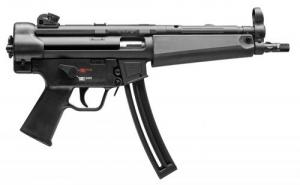 Heckler & Koch H&K MP5 .22 LR 8.50" 25+1 Overall Black No Stock (Sling Mount) Black Polymer Grip Adjustable Rear Sight Right Ha