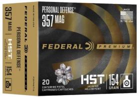 Federal Premium Personal Defense .357 MAG 154 gr Jacketed Hollow Point (JHP) 20 Bx/ 10 Cs