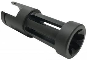 Samson Flash Hider Black Oxide Stainless Steel with 2.50" OAL & .860" Diameter for Ruger 10/22