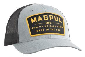 Magpul MAG1102-031 Go Bang Trucker Hat Heather Gray/Black Adjustable Snapback OSFA Structured - 950