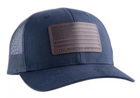 Magpul Standard Trucker Hat Navy Adjustable Snapback OSFA Structured Leather Patch