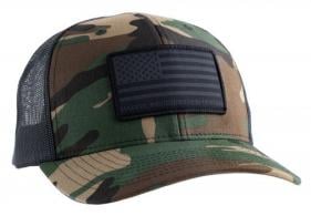 Magpul Standard Woodland Camo Adjustable Snapback OSFA Structured Woven American Flag Patch - MAG1215-964 Magpul Standard Woodland Camo Adjustable Snapback OSFA Structured Woven American Flag Patch - MAG1215-964