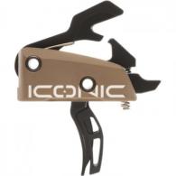 Rise Armament Iconic Two-Stage Curved Trigger with 2 lbs Draw Weight & Flat Dark Earth Finish for AR-15, AR-10