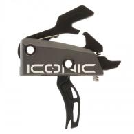 Rise Armament Iconic Two-Stage Curved Trigger with 2 lbs Draw Weight & Grey Finish for AR-15, AR-10 - T22FDE Rise Armament Iconic Two-Stage Curved Trigger with 2 lbs Draw Weight & Grey Finish for AR-15, AR-10 - T22FDE