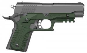 Recover Tactical Grip & Rail System Green Polymer Picatinny for Compact 1911 - CC3C-03 Recover Tactical Grip & Rail System Green Polymer Picatinny for Compact 1911 - CC3C-03