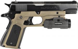 Recover Tactical Frame Grip Tan Polymer Frame with Interchangeable Black & Tan Panels for Standard Frame 1911 - CC3P-0201 Recover Tactical Frame Grip Tan Polymer Frame with Interchangeable Black & Tan Panels for Standard Frame 1911 - CC3P-0201