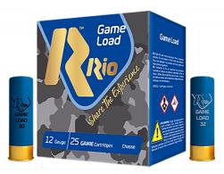 Rio Ammunition Game Load 12 GA 2.75" 1 1/4 oz 7.5 Round 25 Bx/ 10 Cs 36 gram - TG3675 Rio Ammunition Game Load 12 GA 2.75" 1 1/4 oz 7.5 Round 25 Bx/ 10 Cs 36 gram - TG3675